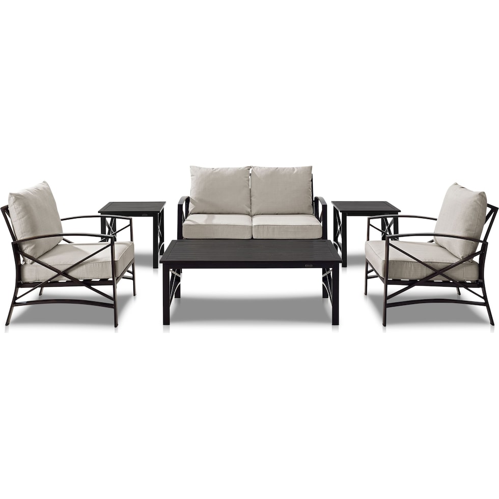 clarion light brown outdoor loveseat set   