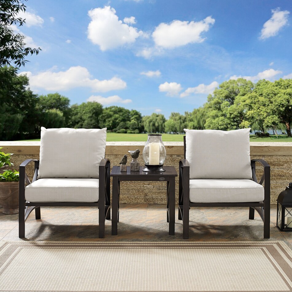clarion oatmeal outdoor chair set   