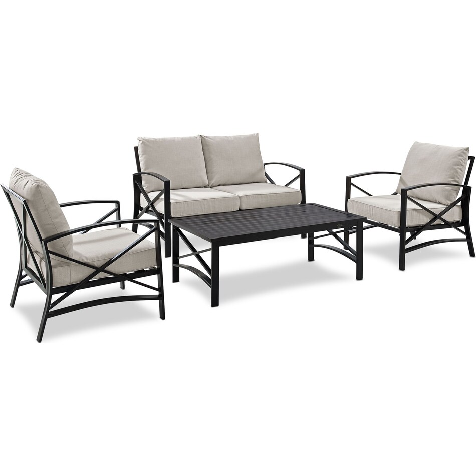 clarion oatmeal outdoor loveseat set   