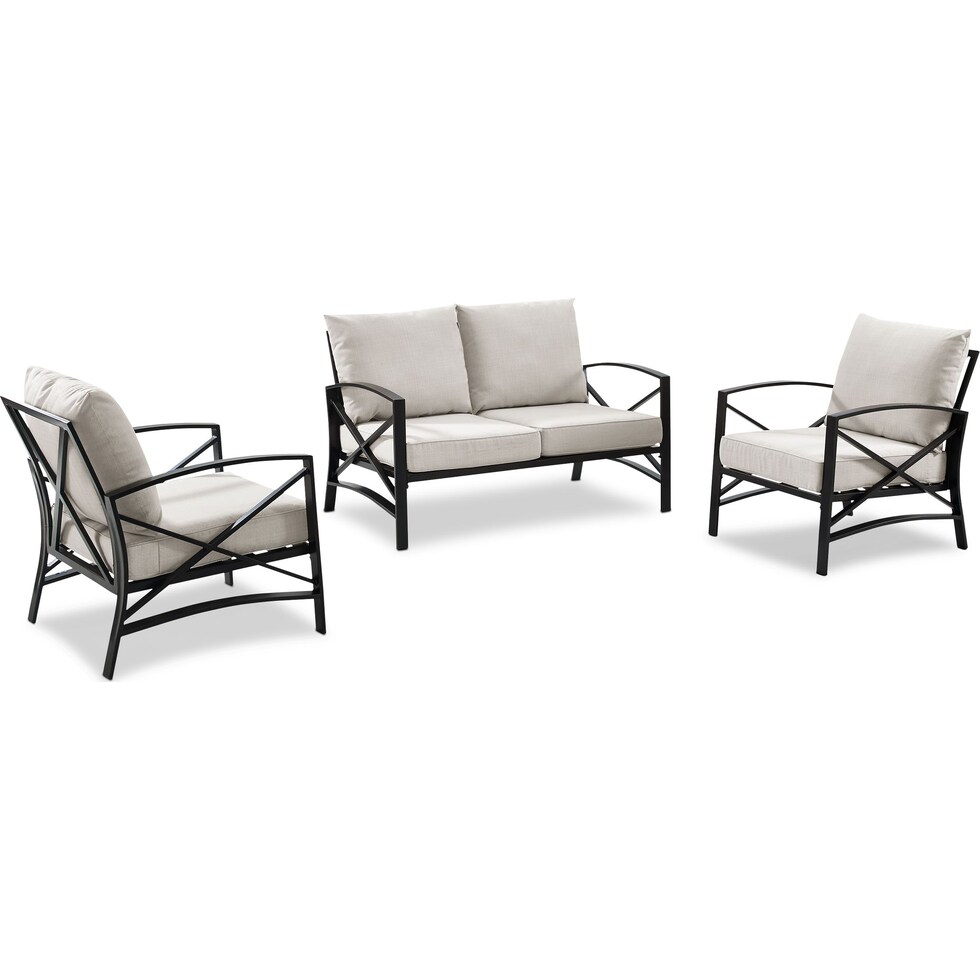 clarion oatmeal outdoor loveseat set   