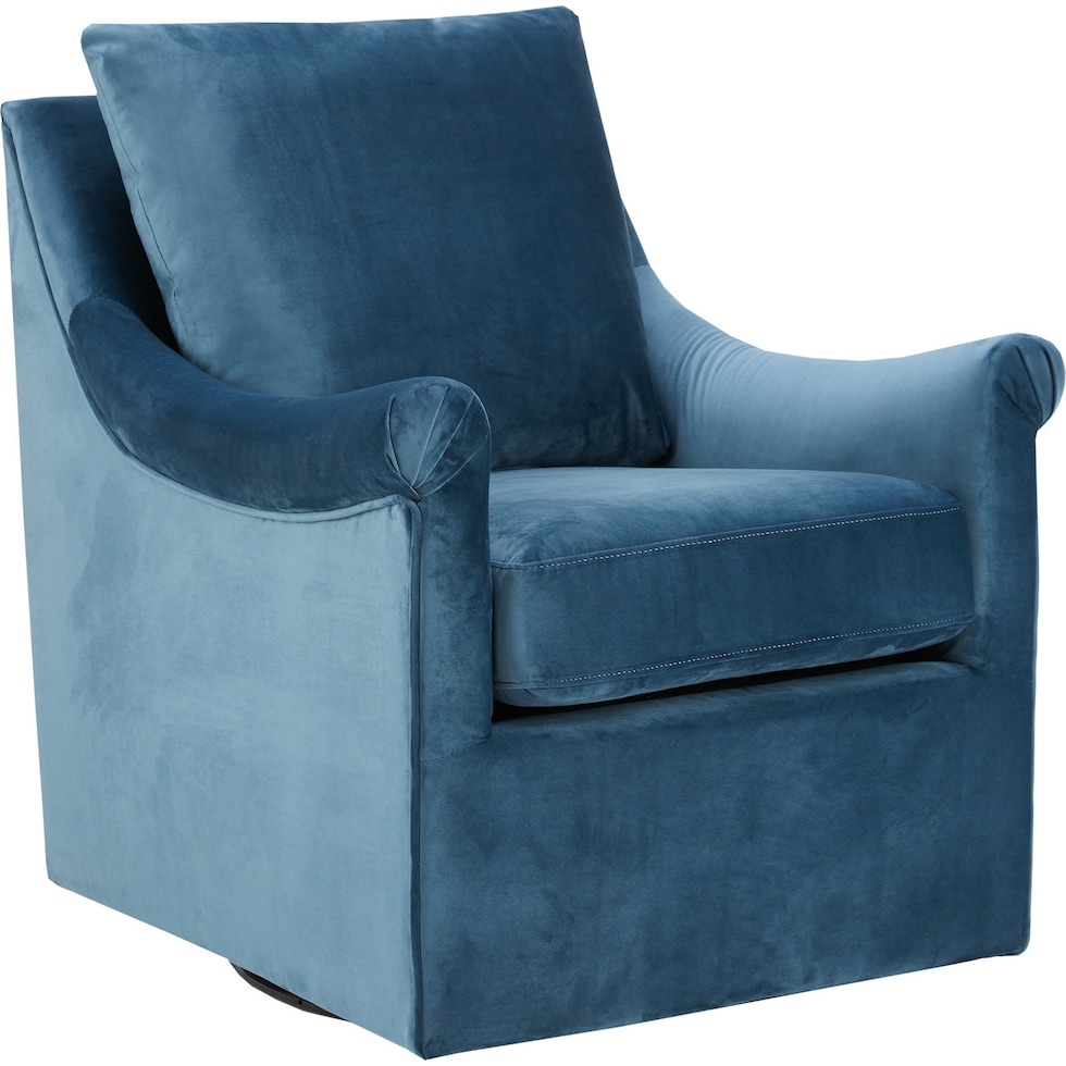 clarisse blue accent chair   