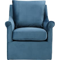 clarisse blue accent chair   