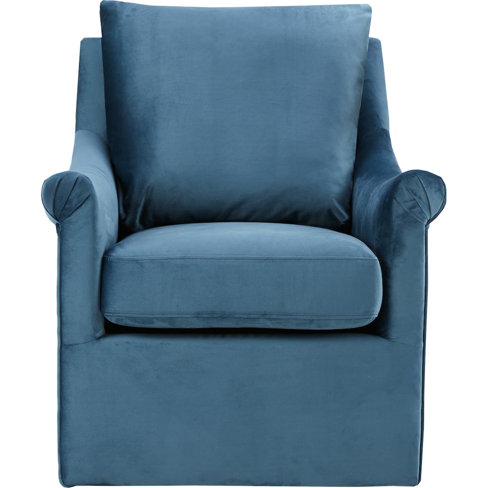 clarisse blue accent chair   