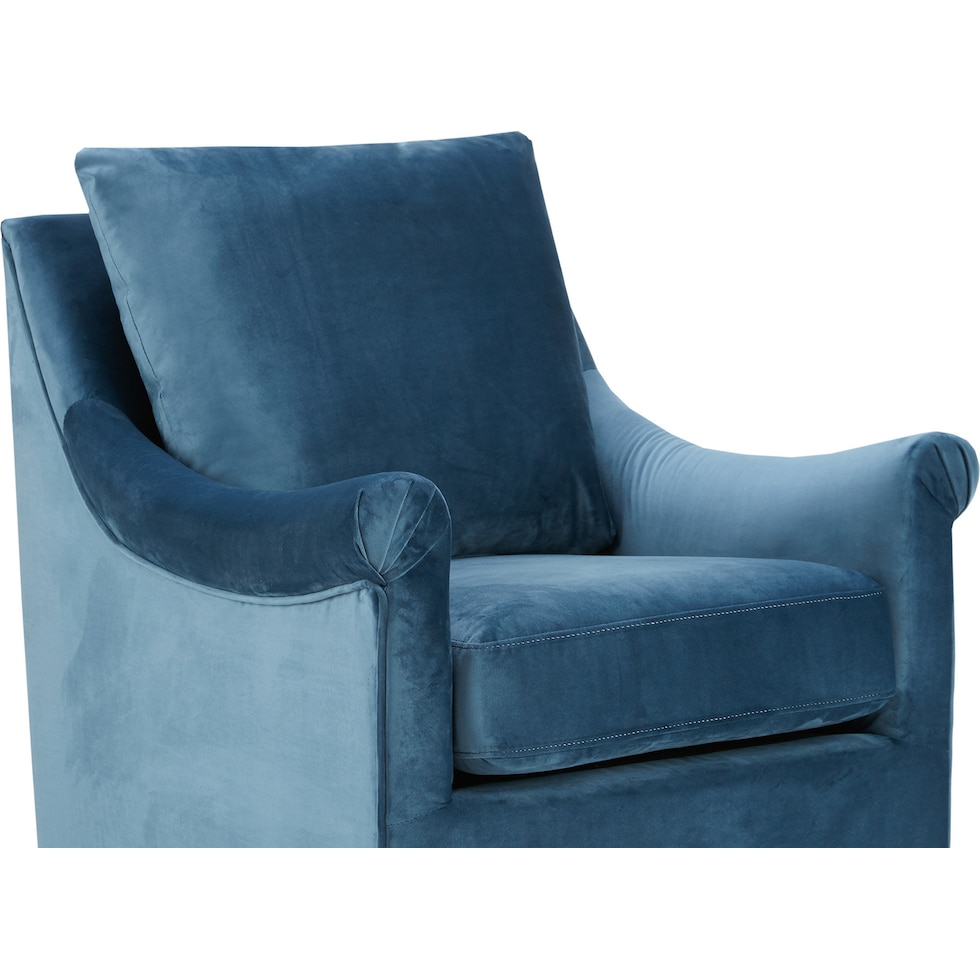 clarisse blue accent chair   