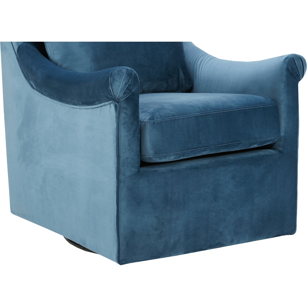 clarisse blue accent chair   