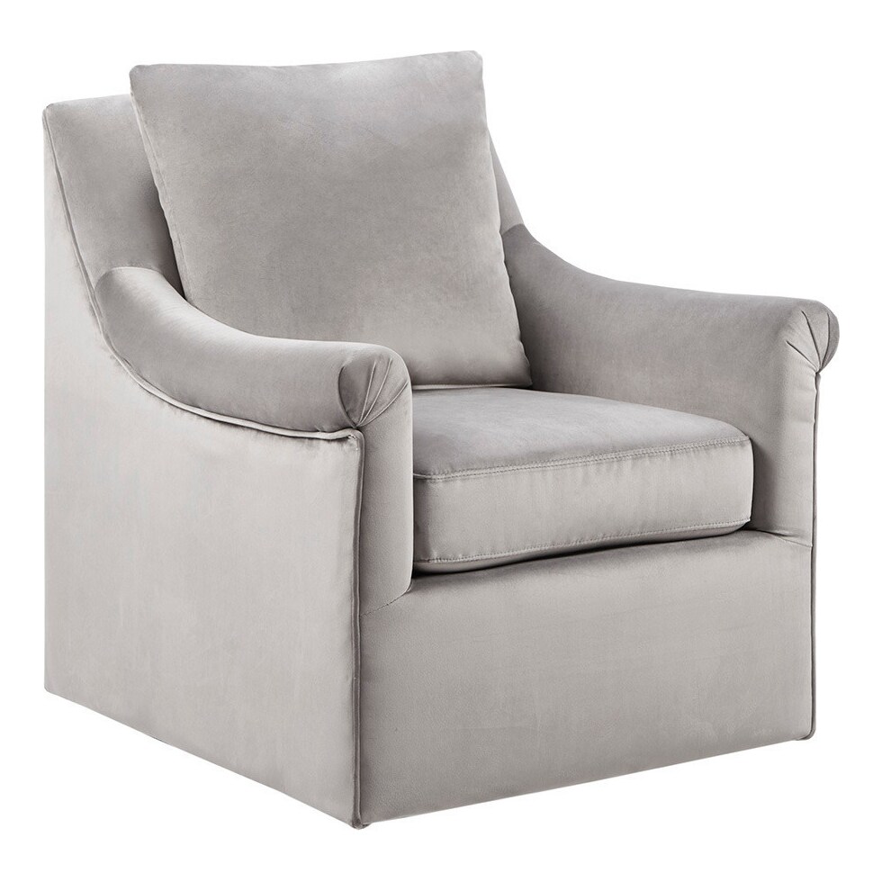 clarisse gray accent chair   