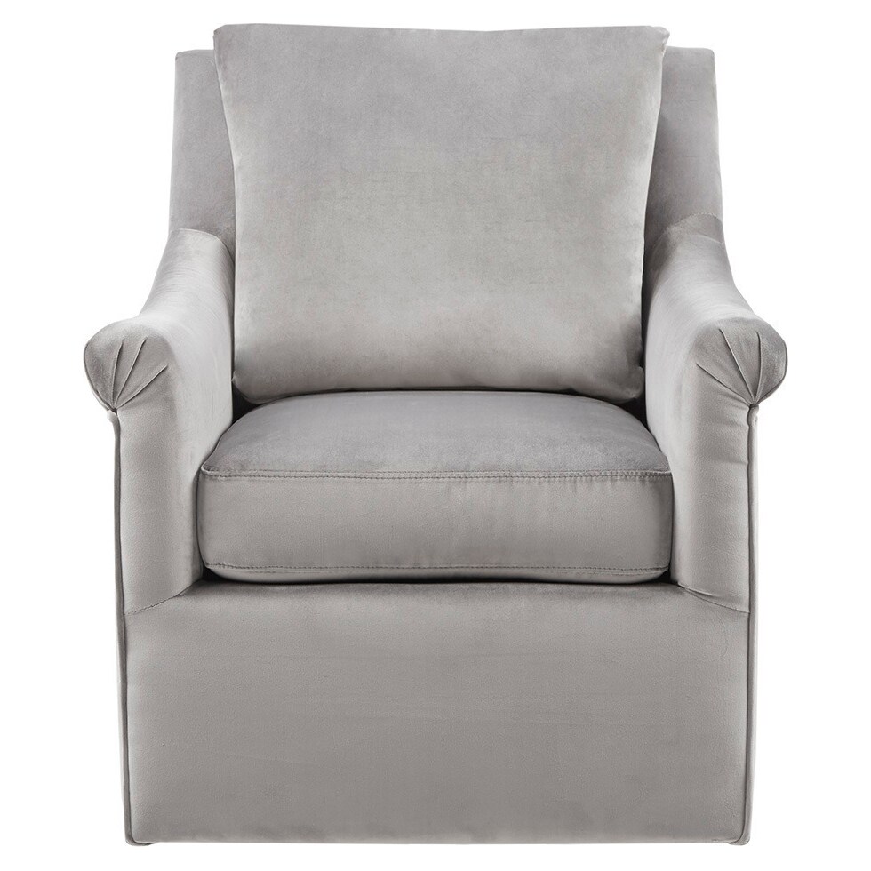 clarisse gray accent chair   