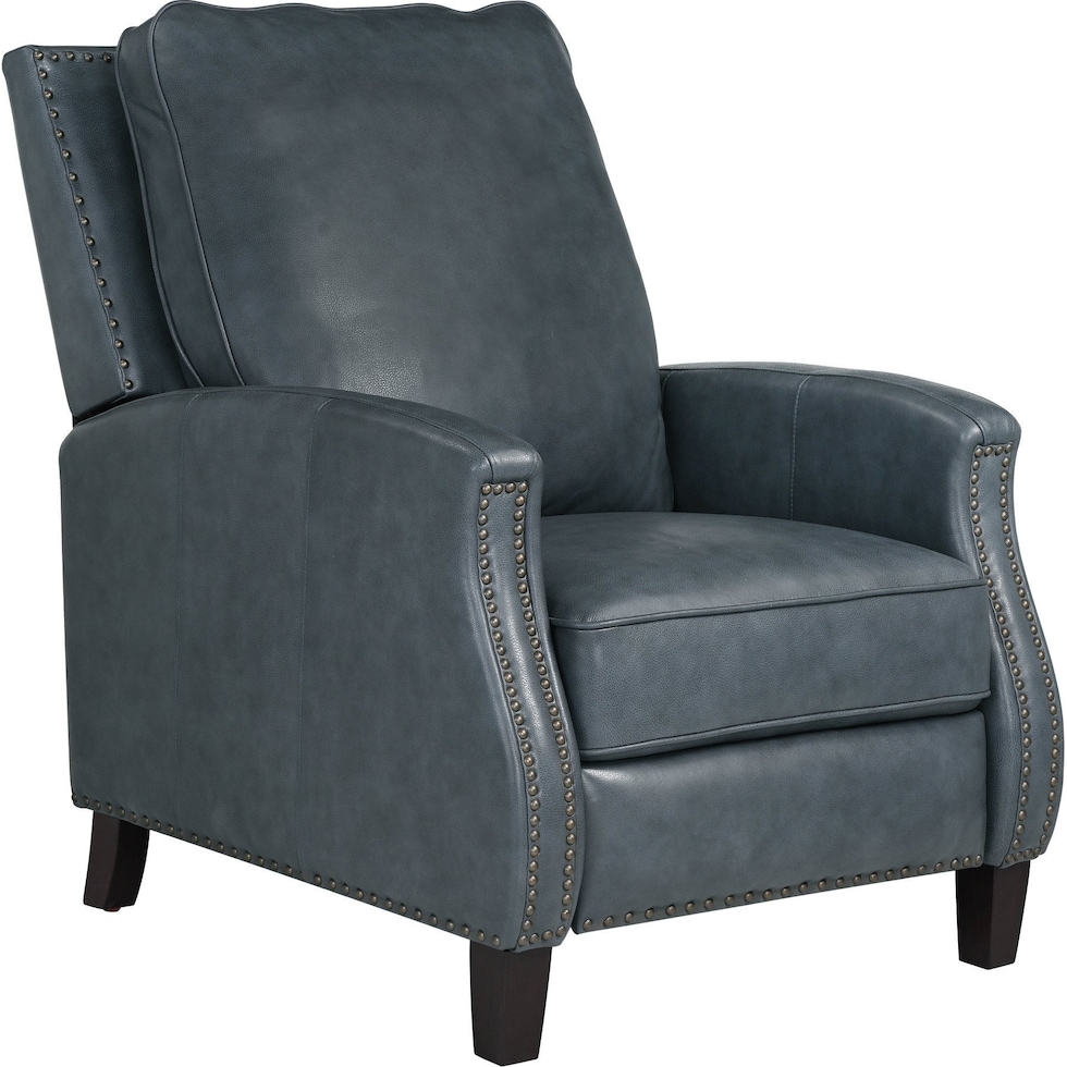 clarkson blue manual recliner   