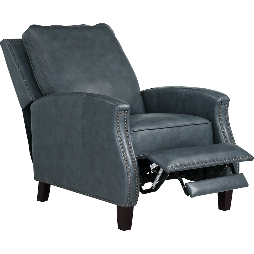 clarkson blue manual recliner   