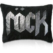classic rock black accent pillow   