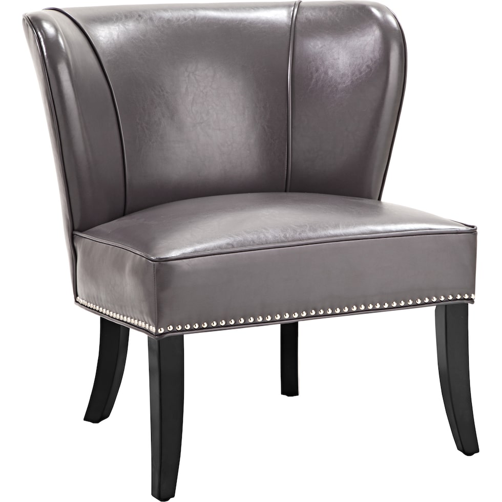 claude gray accent chair   