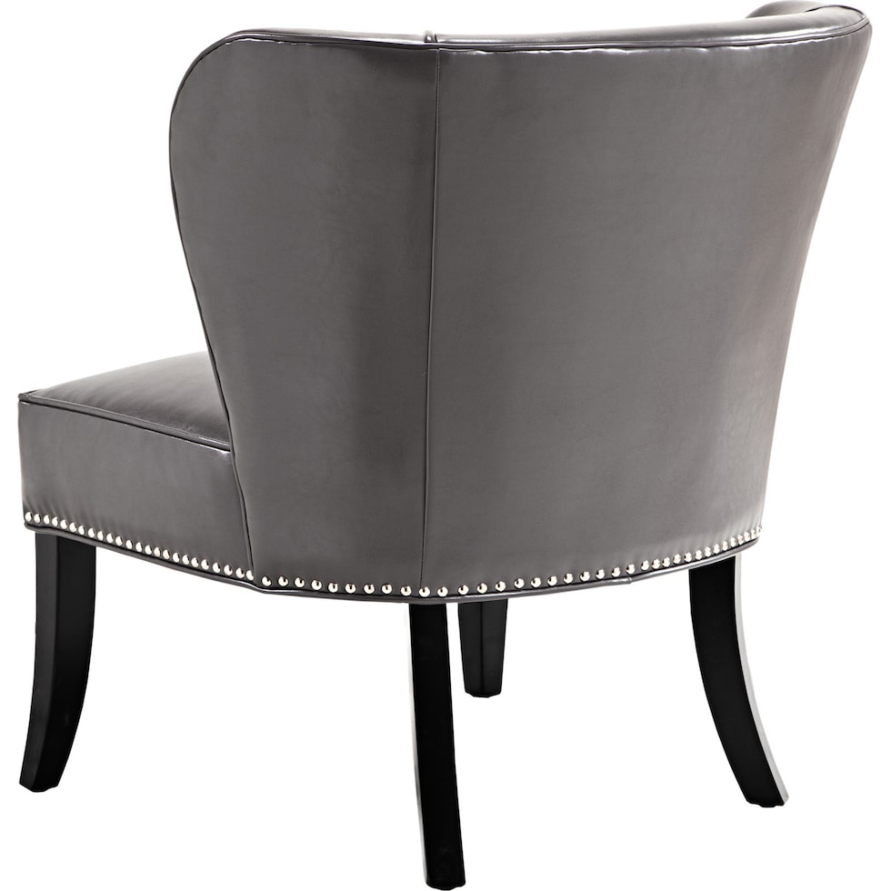 claude gray accent chair   