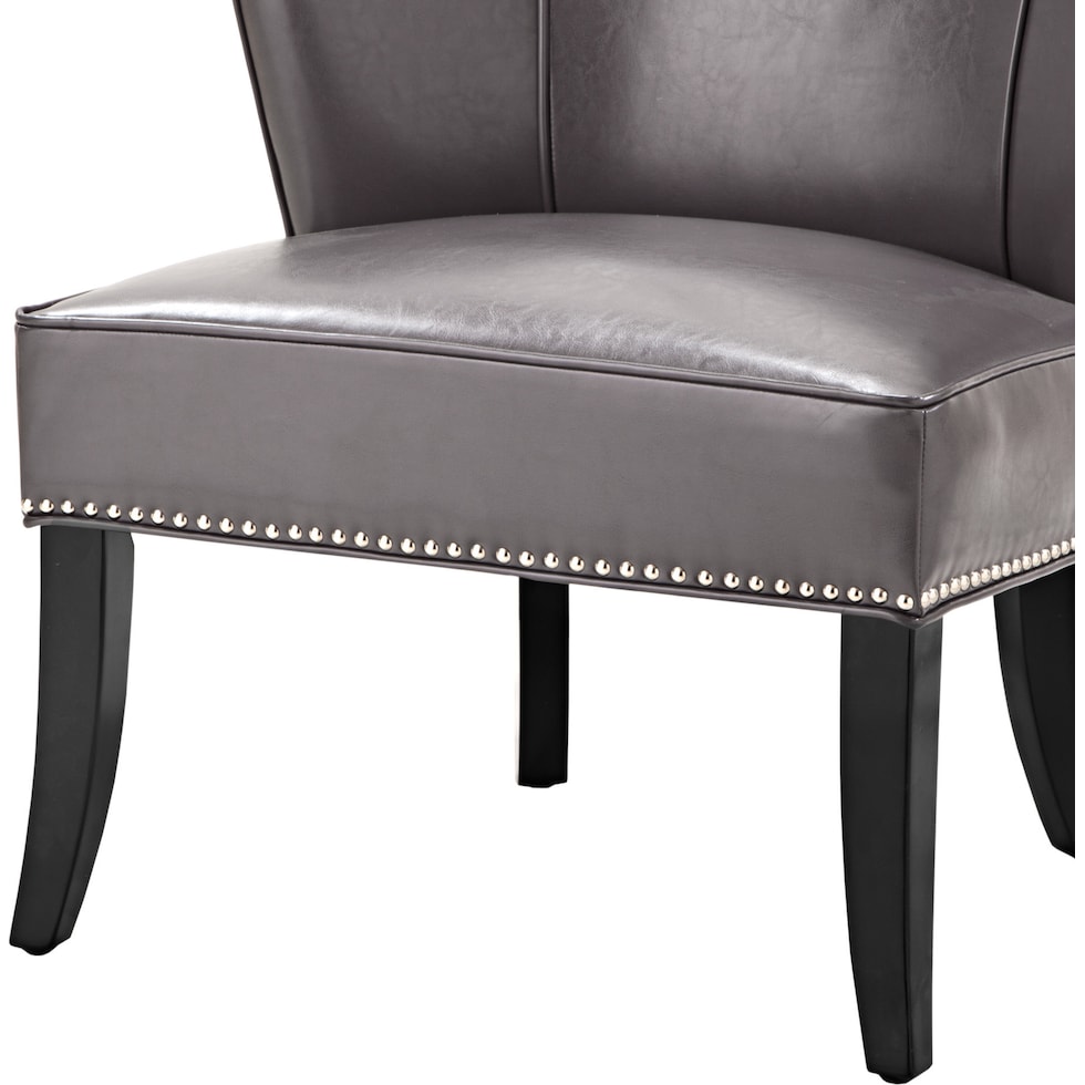 claude gray accent chair   