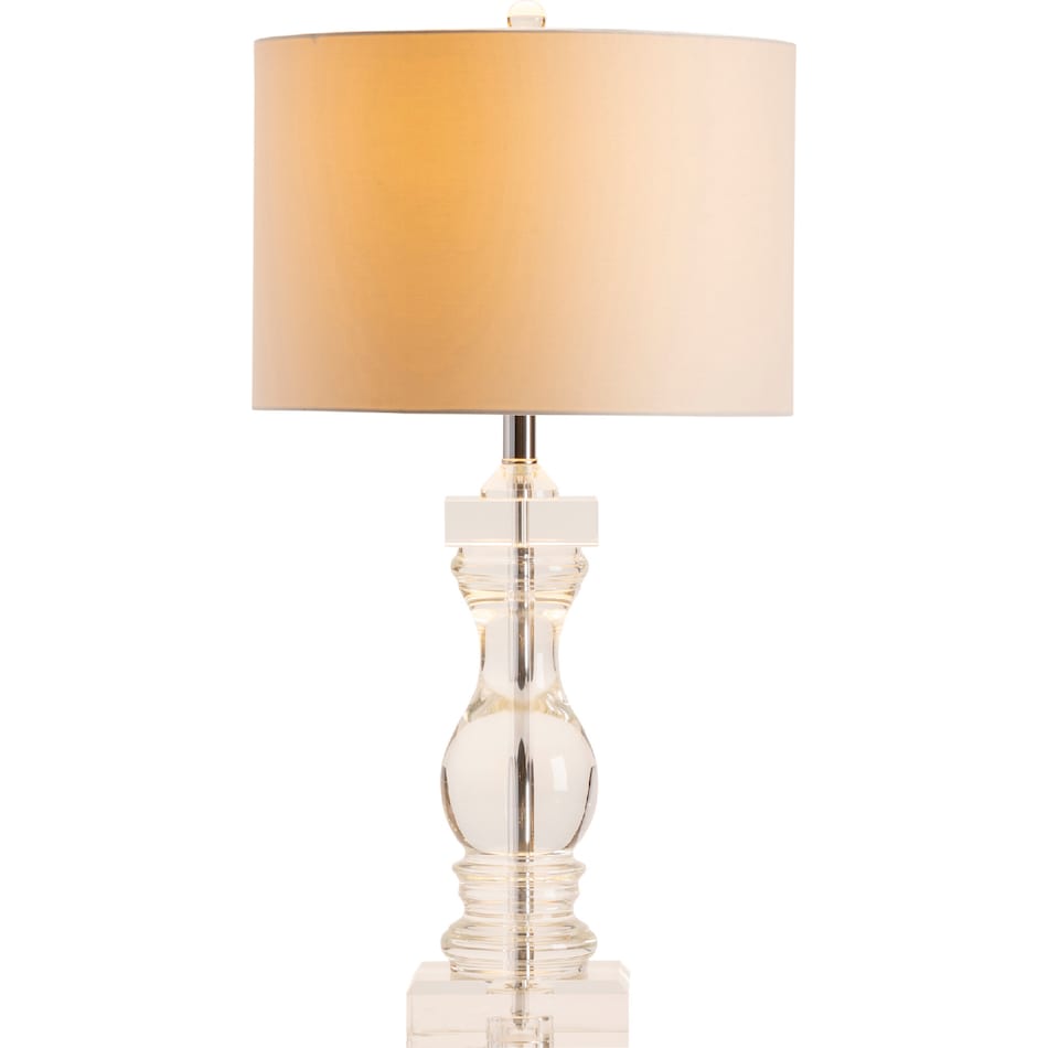 claudette glass table lamp   