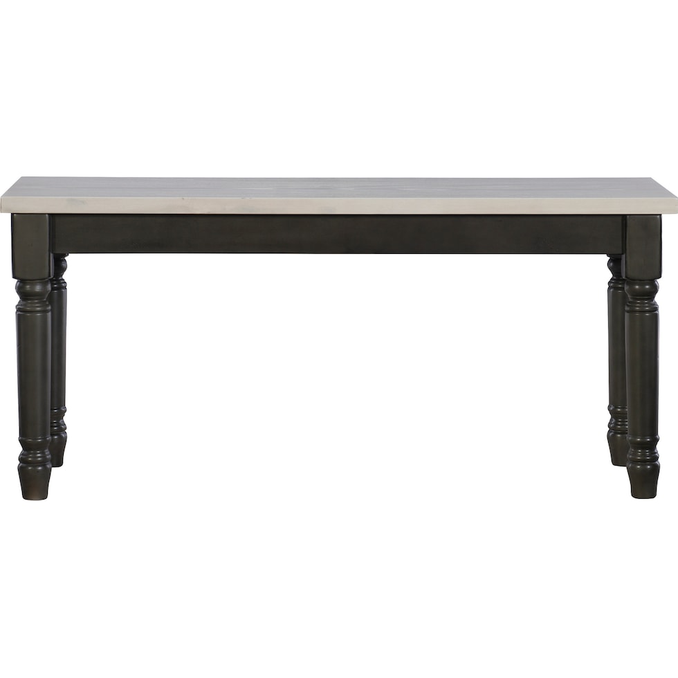 clayes gray and white dining bench   