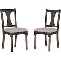 clayes gray and white dining chair   