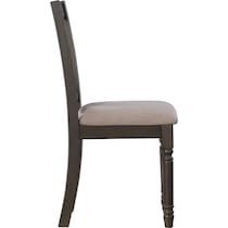 clayes gray and white dining chair   