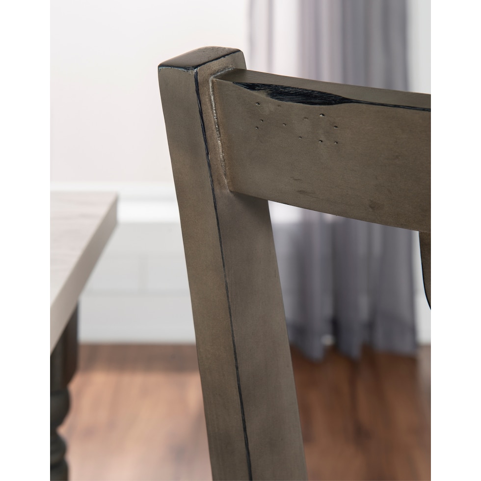 clayes gray and white dining chair   