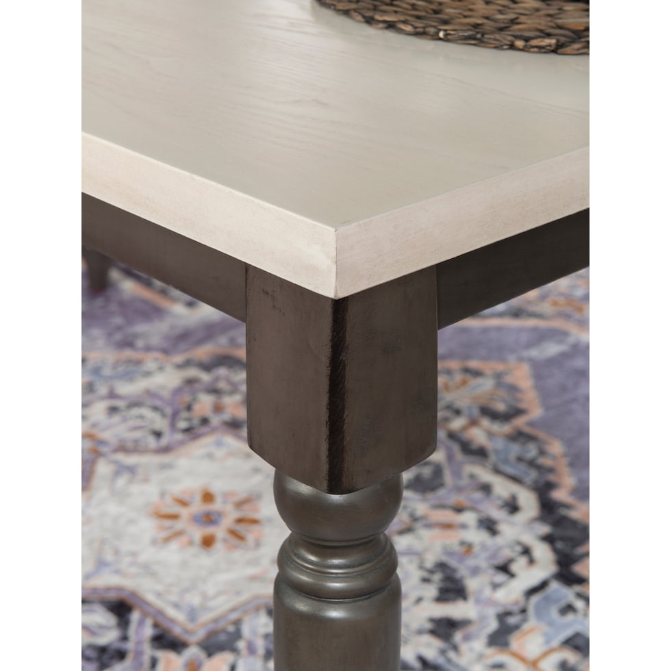 clayes gray and white dining table   