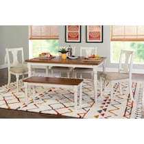 clayes white and brown  pc dining room   