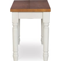clayes white and brown dining bench   