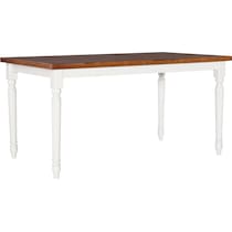clayes white and brown dining table   