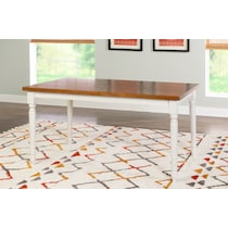 clayes white and brown dining table   
