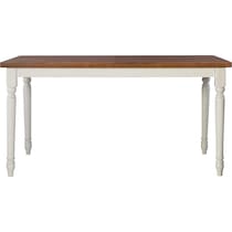 clayes white and brown dining table   