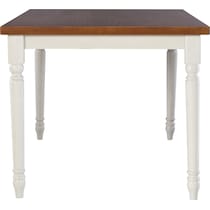 clayes white and brown dining table   