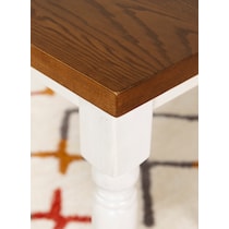 clayes white and brown dining table   