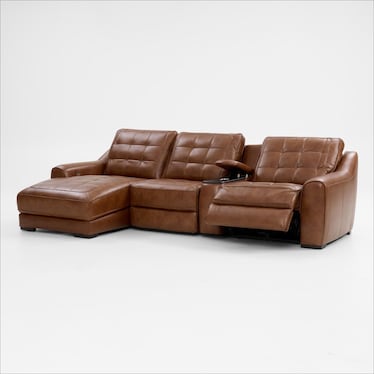Clayton Dual-Power 4-Piece Sectional with Chaise and Console