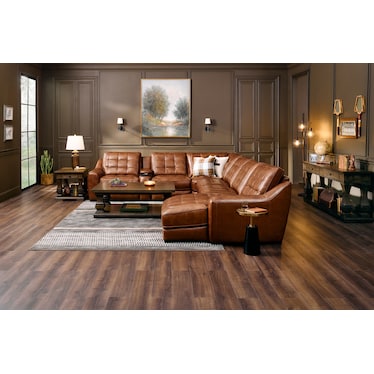 Clayton Dual-Power 7-Piece Sectional with Chaise and Console