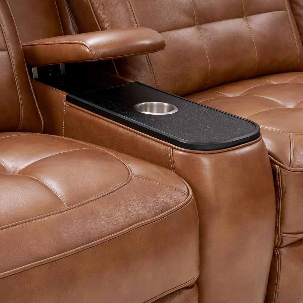 clayton light brown sectional   