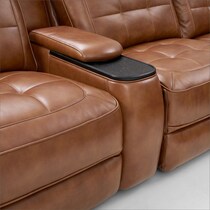 clayton light brown sectional   