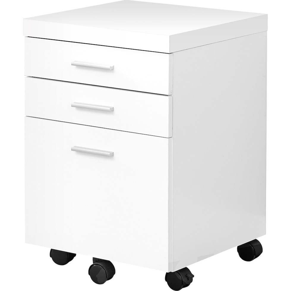 clayton white file cabinet   