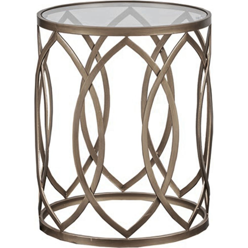 clemente gold accent table   