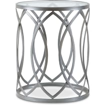 clemente silver accent table   