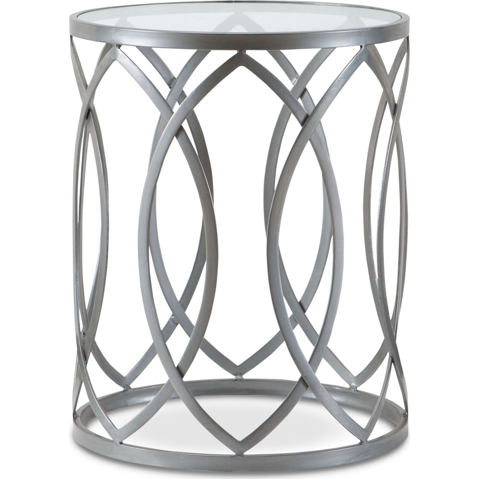 clemente silver accent table   