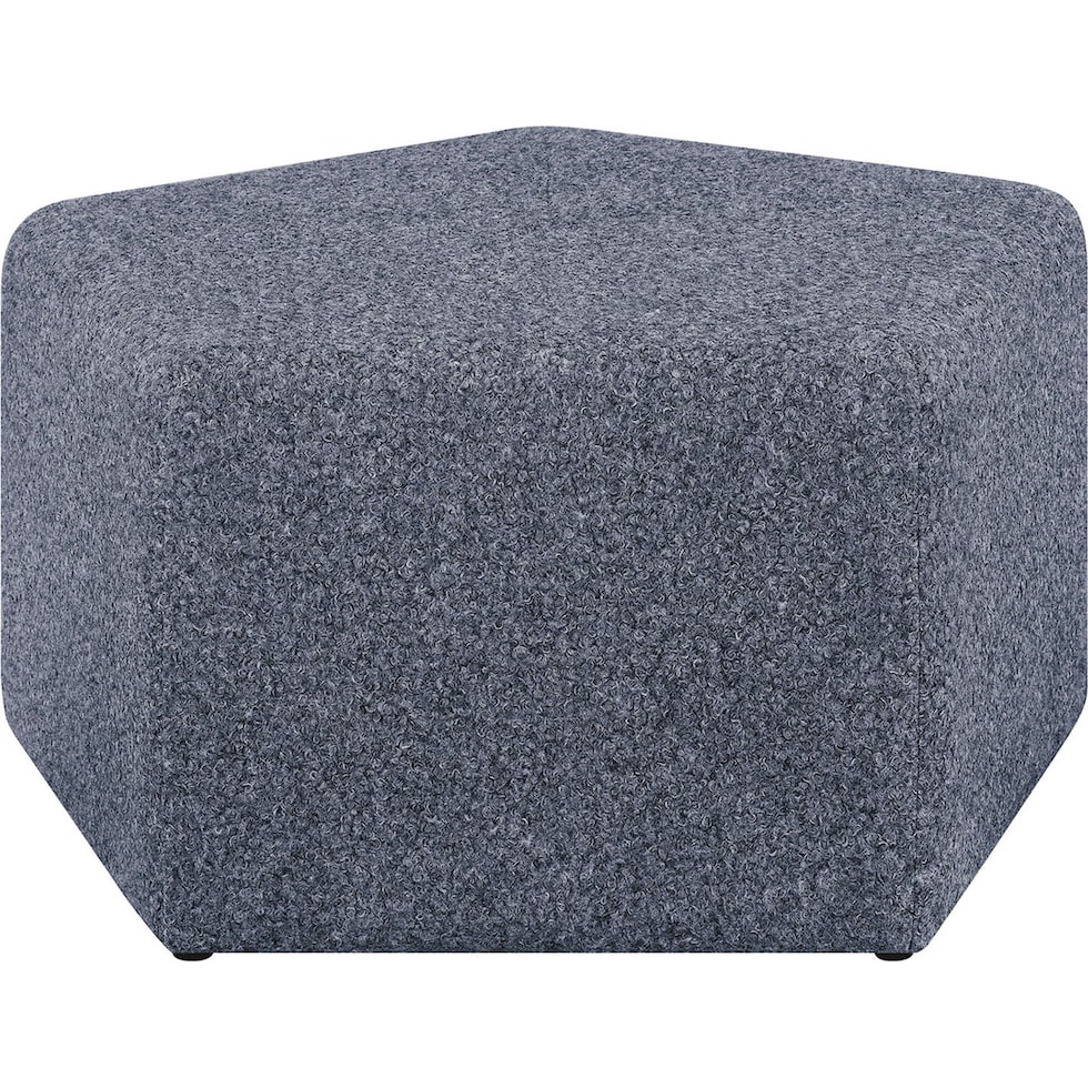 clemont blue ottoman   