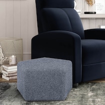 clemont blue ottoman   