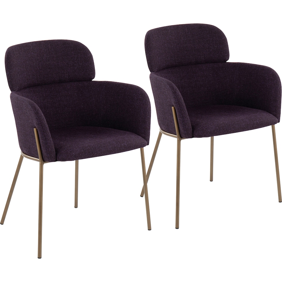 cleo purple dining chair   