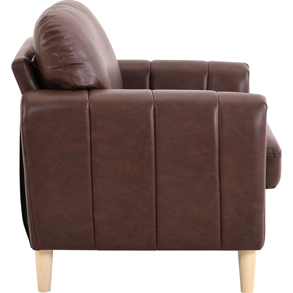 cleva dark brown accent chair   