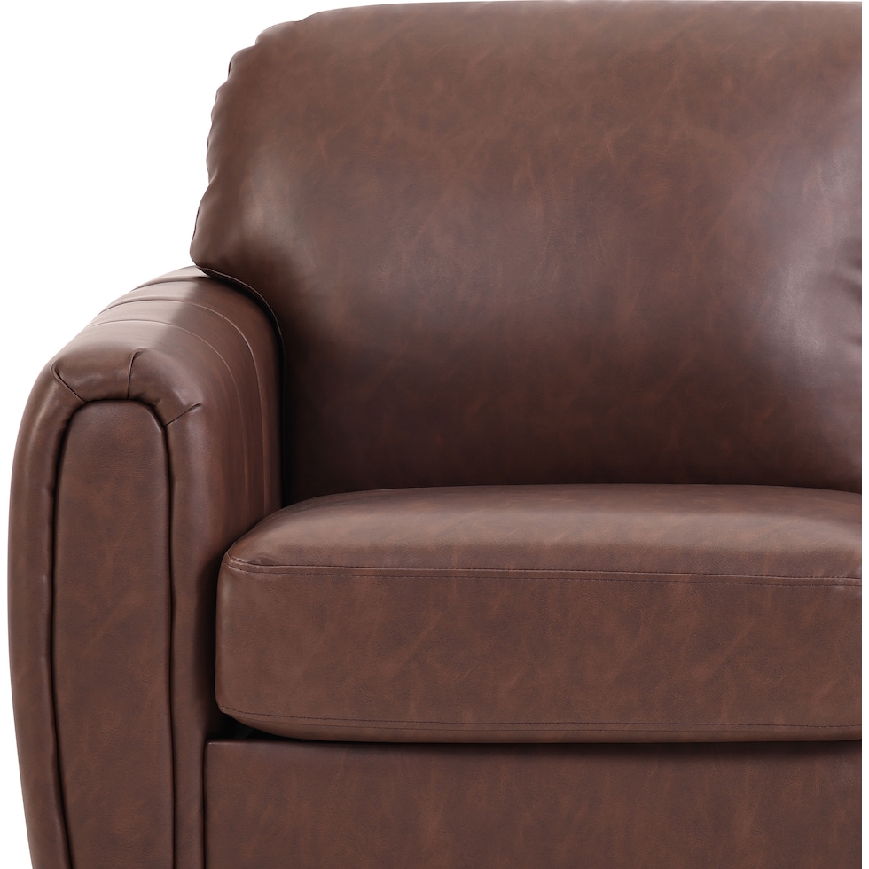 cleva dark brown accent chair   