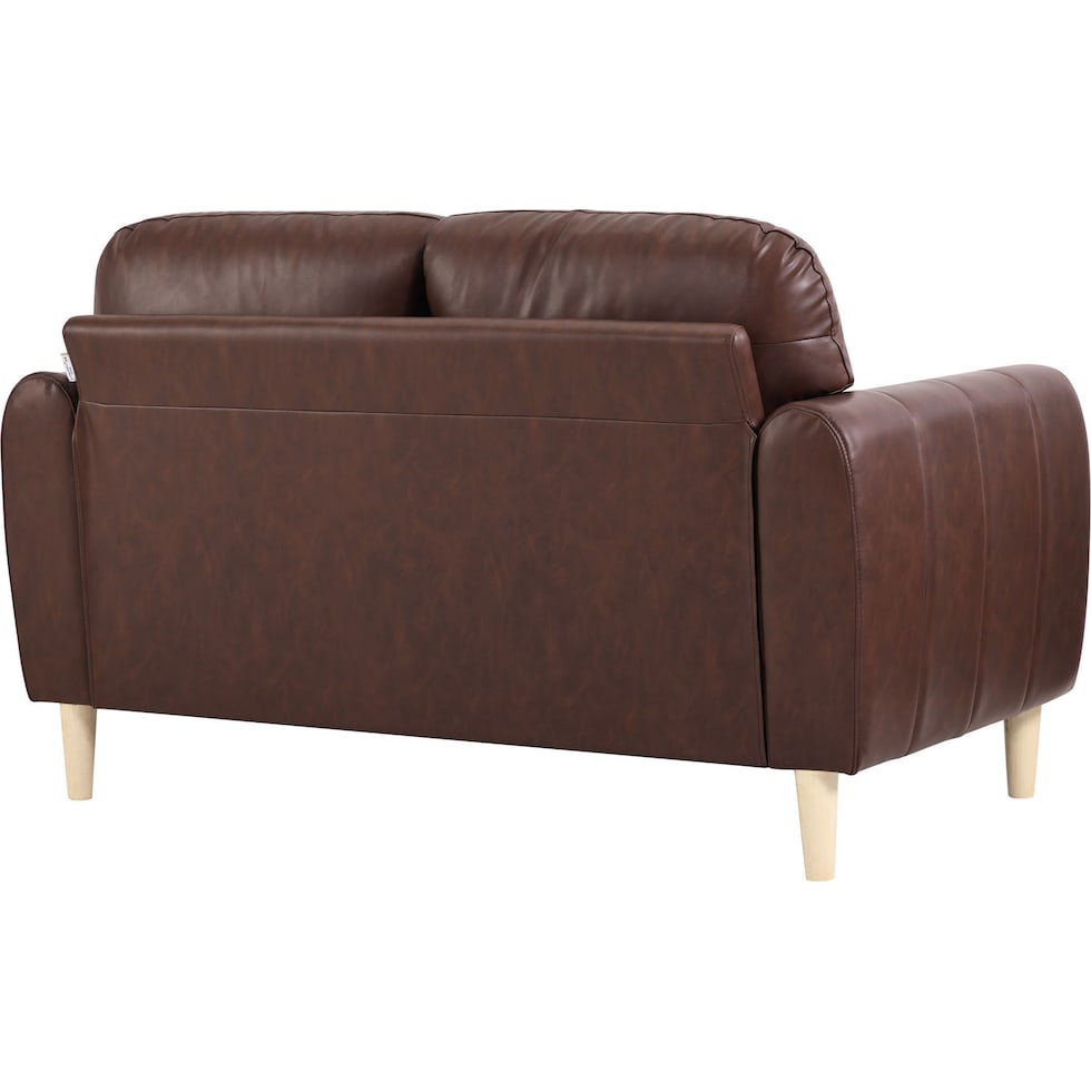 cleva dark brown loveseat   