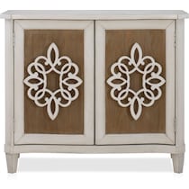 clifford white brown accent chest   