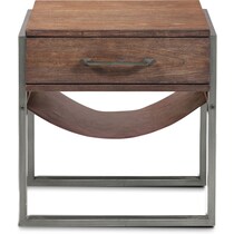 clinton acacia wood side table   