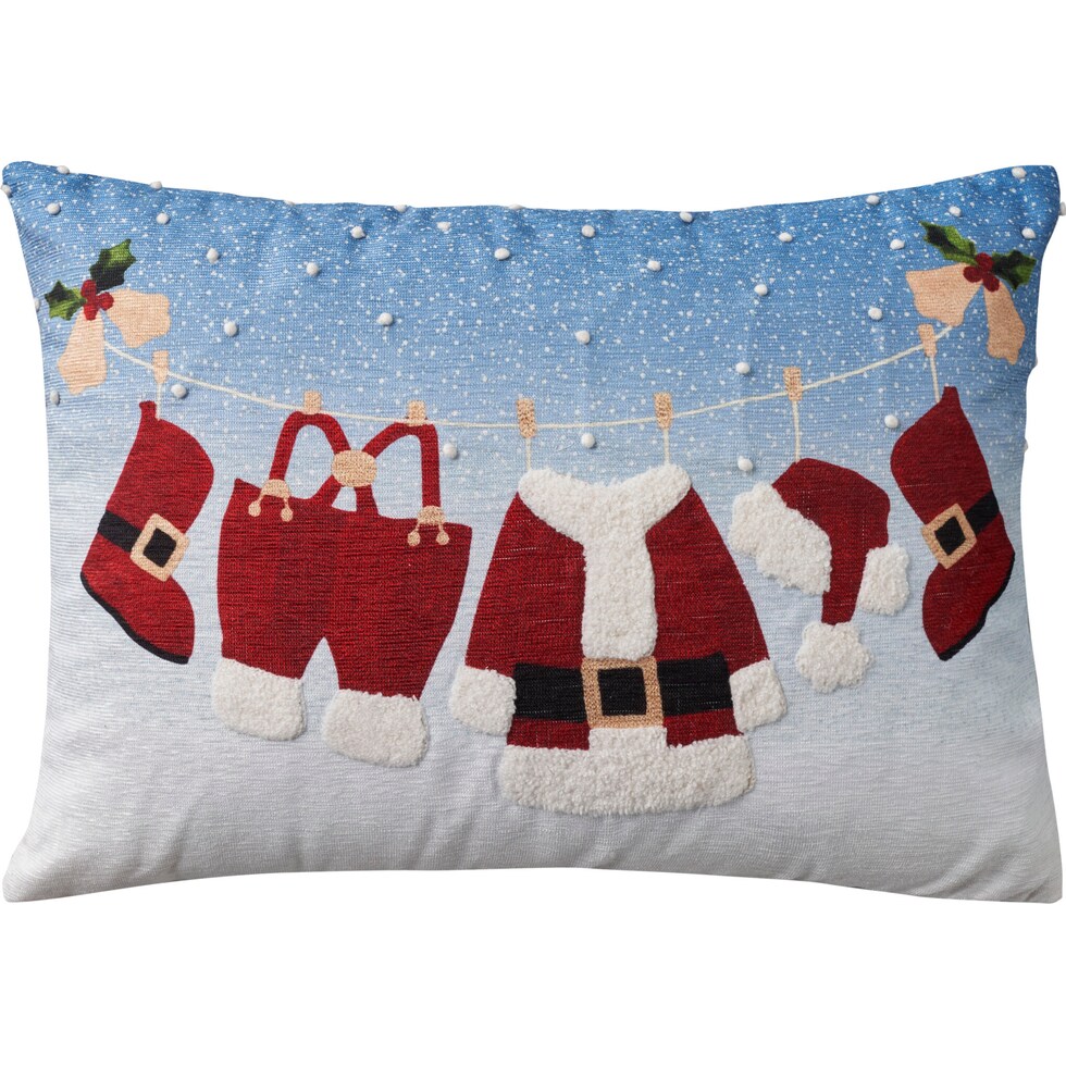 clothesline red accent pillow   