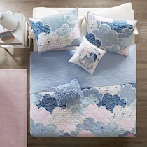 cloud bedding blue twin bedding set   