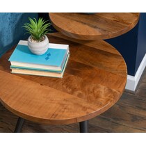 clove dark brown end table   