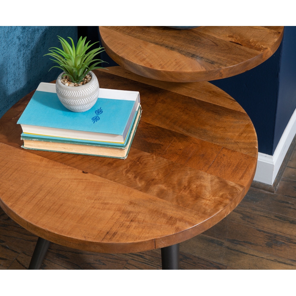 clove dark brown end table   